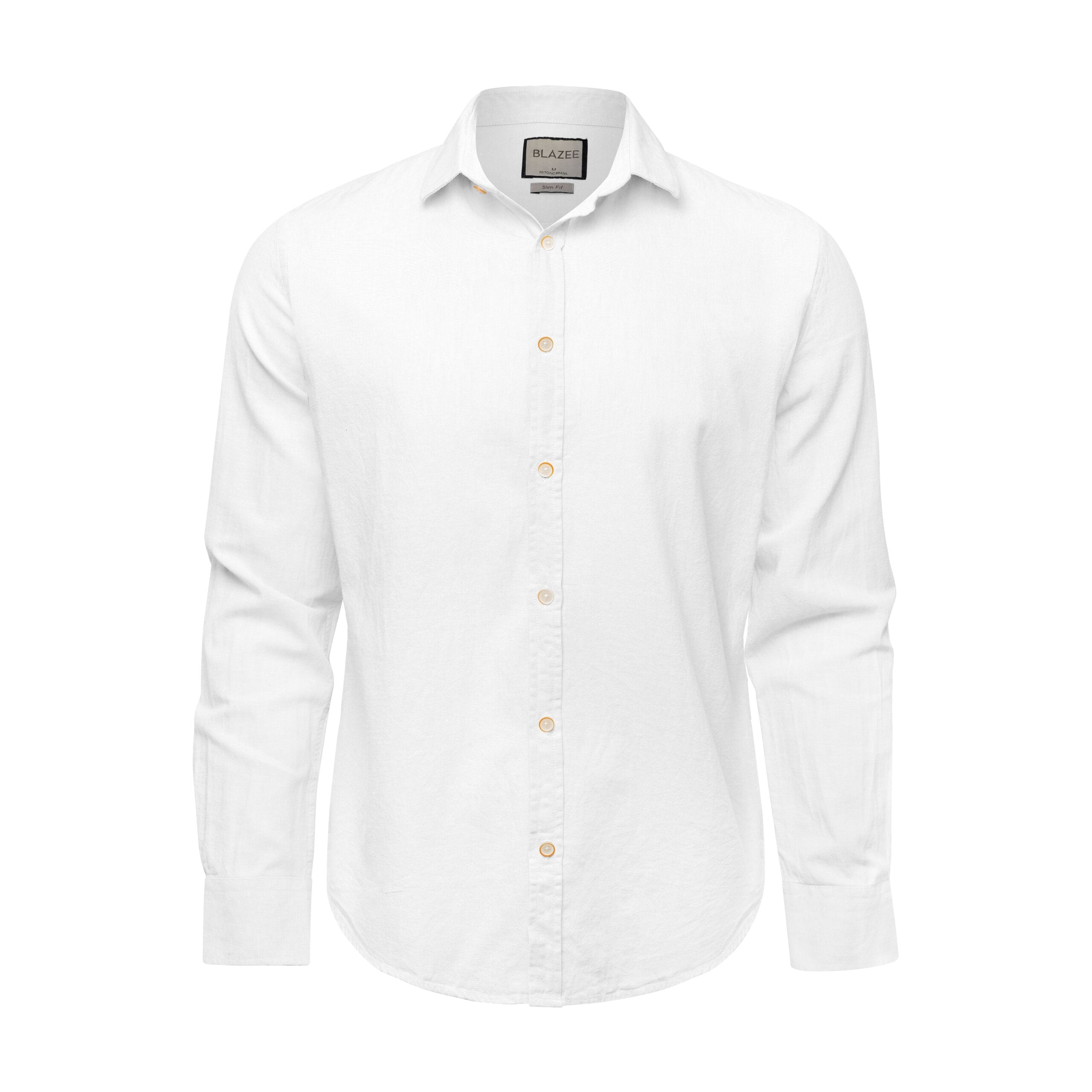 Linen Shirt Long Sleeve - Ocean
